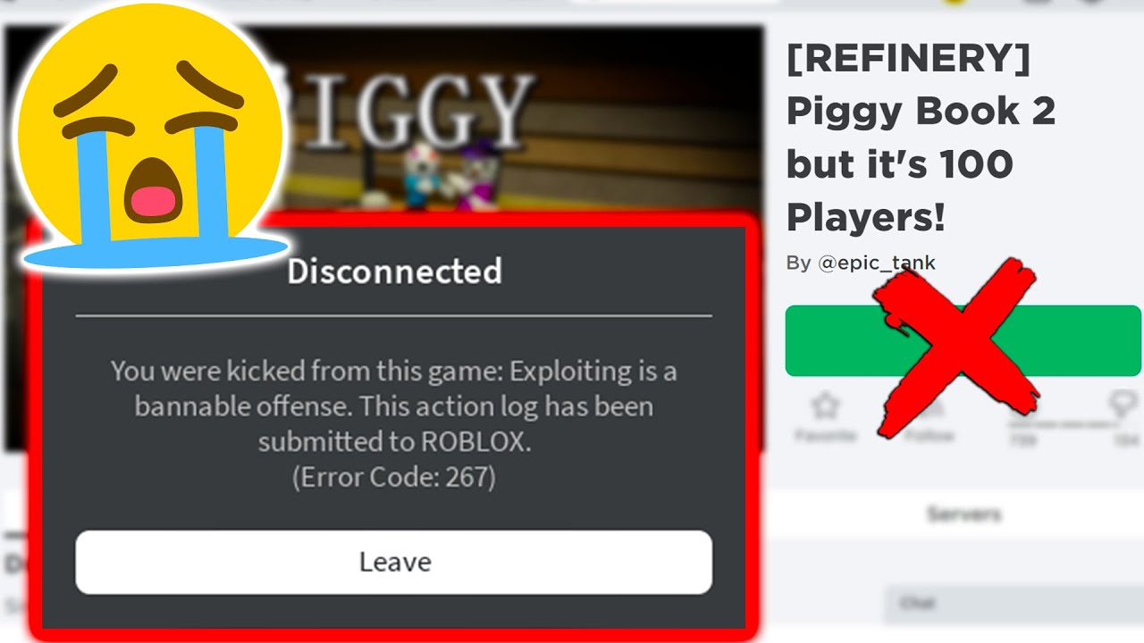 Getting BANNED From 100 Player Piggy Book 2.. (Roblox)