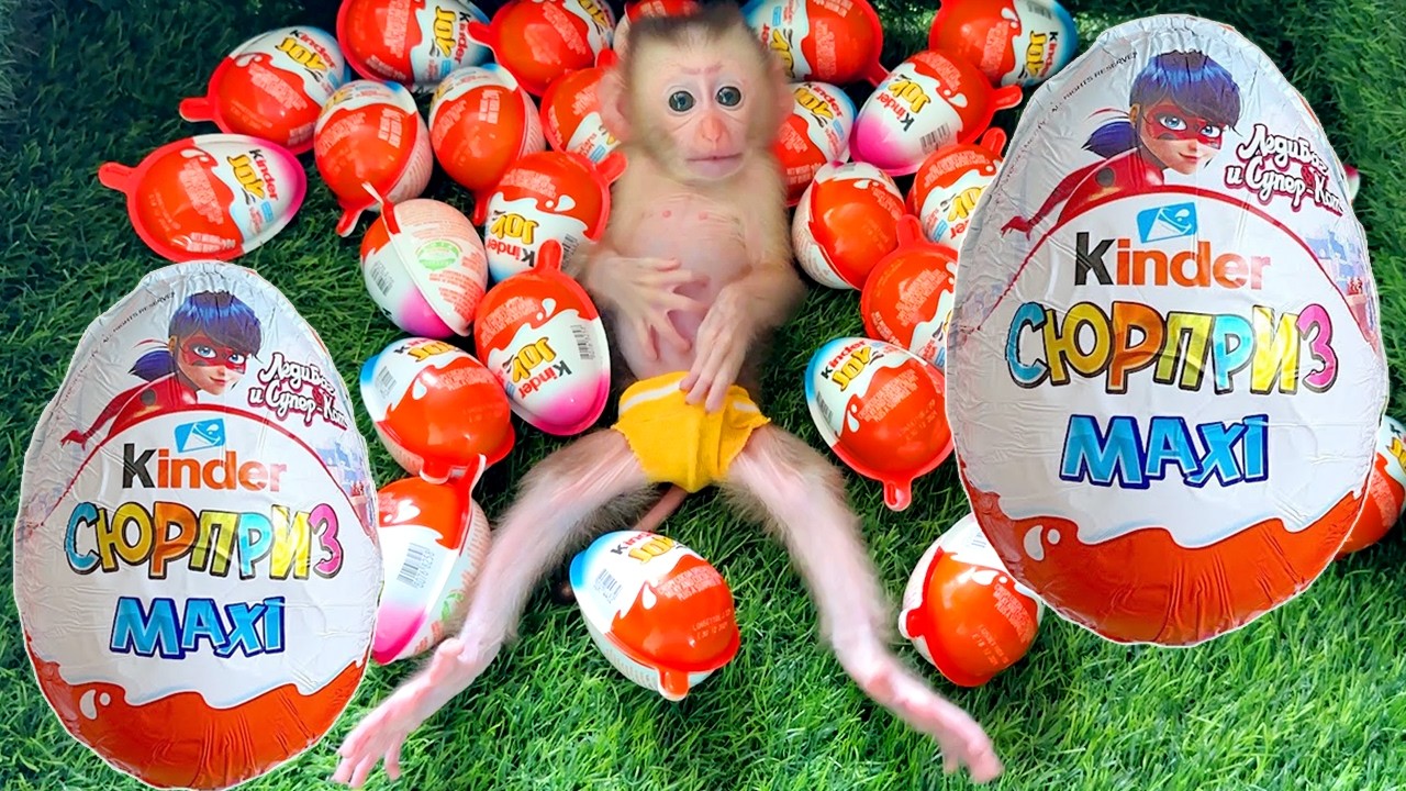 Satisfying Relaxing Milk Baby ASMR Opening Kinder Joy Chocolate, Lollipops Candie surprise eggs
