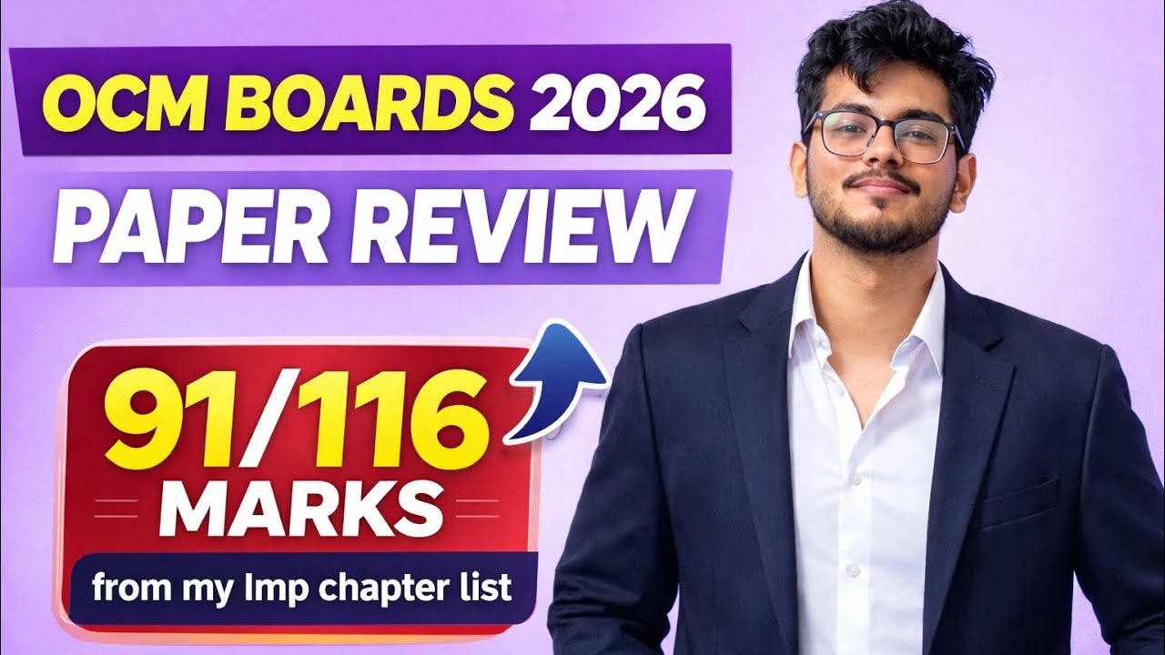 OCM BOARDS 2026 - Paper review 📝 | My Predictions for Board exam 2026 📈