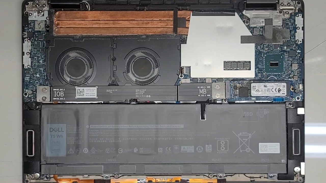 DELL XPS 15 9575 2n1 2-in-1 Disassembly SSD Hard Drive Upgrade Battery USB C Replacement Repair