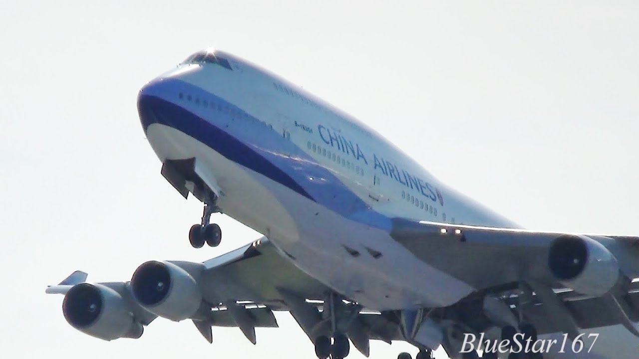 (Retired) China Airlines Boeing 747-400 (B-18201) takeoff from KIX/RJBB (Osaka - Kansai) RWY 06R