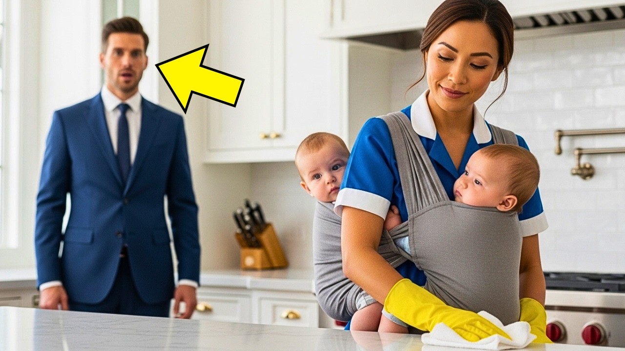 MILLONARIO VE A LA NIÑERA CON SUS GEMELOS… ¡Y EL SECRETO QUE OCULTÓ DEJÓ A TODOS EN SHOCK!