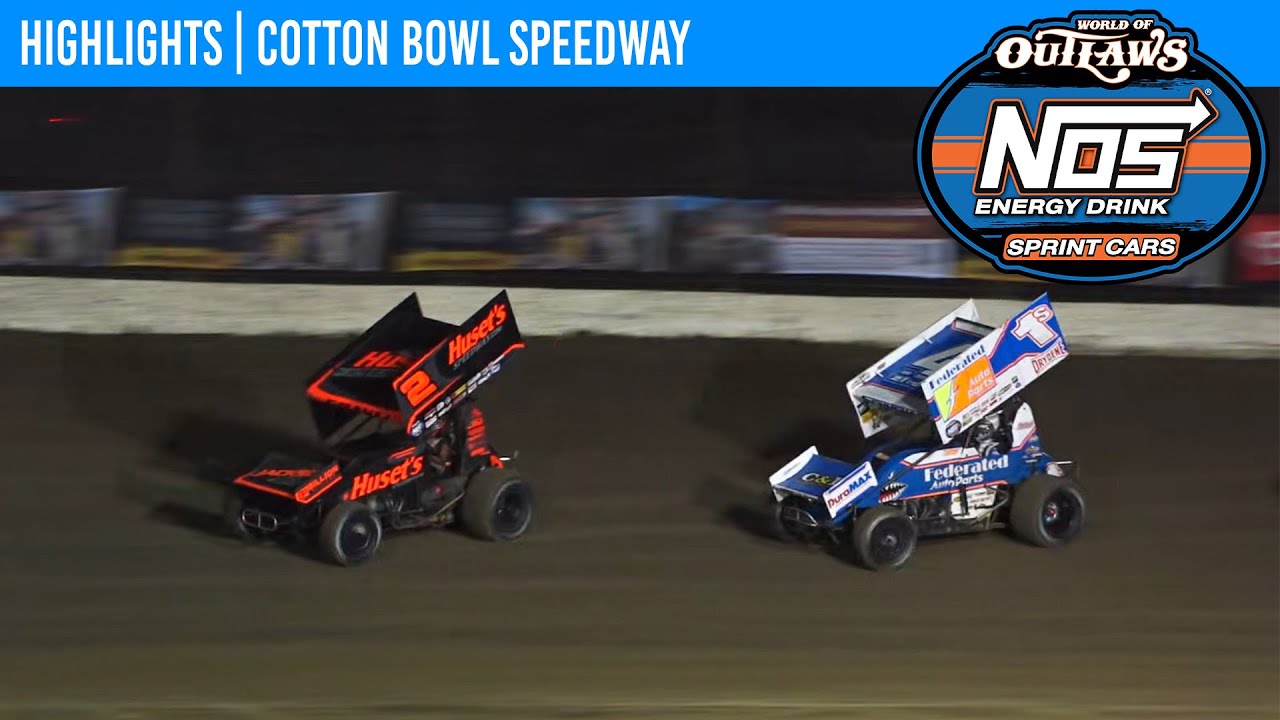 Автомобили World of Outlaws NOS Energy Drink Sprint | Гоночный трек Cotton Bowl Speedway | 22 мар...