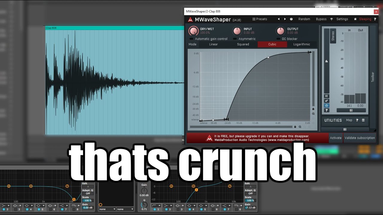 waveshaping claps etc