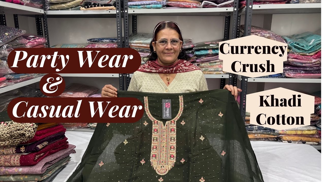 New Party Wear Suits Collection ✨ Swarovski & Khadi Cotton | Best Designs 💃 book now at 9217070890