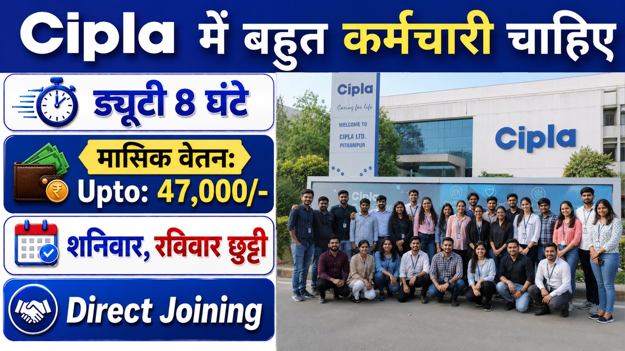 Cipla Recruitment 2026 | Cipla job vacancy 2026 | Cipla Hiring 2026 | Pharma Job