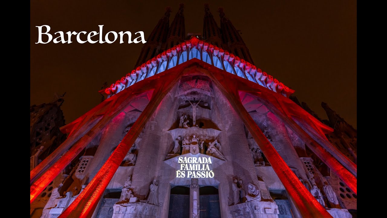 Easter in Barcelona, Sagrada Familia: Divine Light show #2025 | Cathedral Illumination | Ultra HD