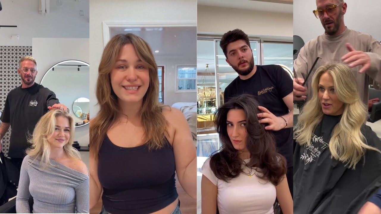 Beautiful shag haircut & curtain bangs transformations | trendy layered hairstyles 2025