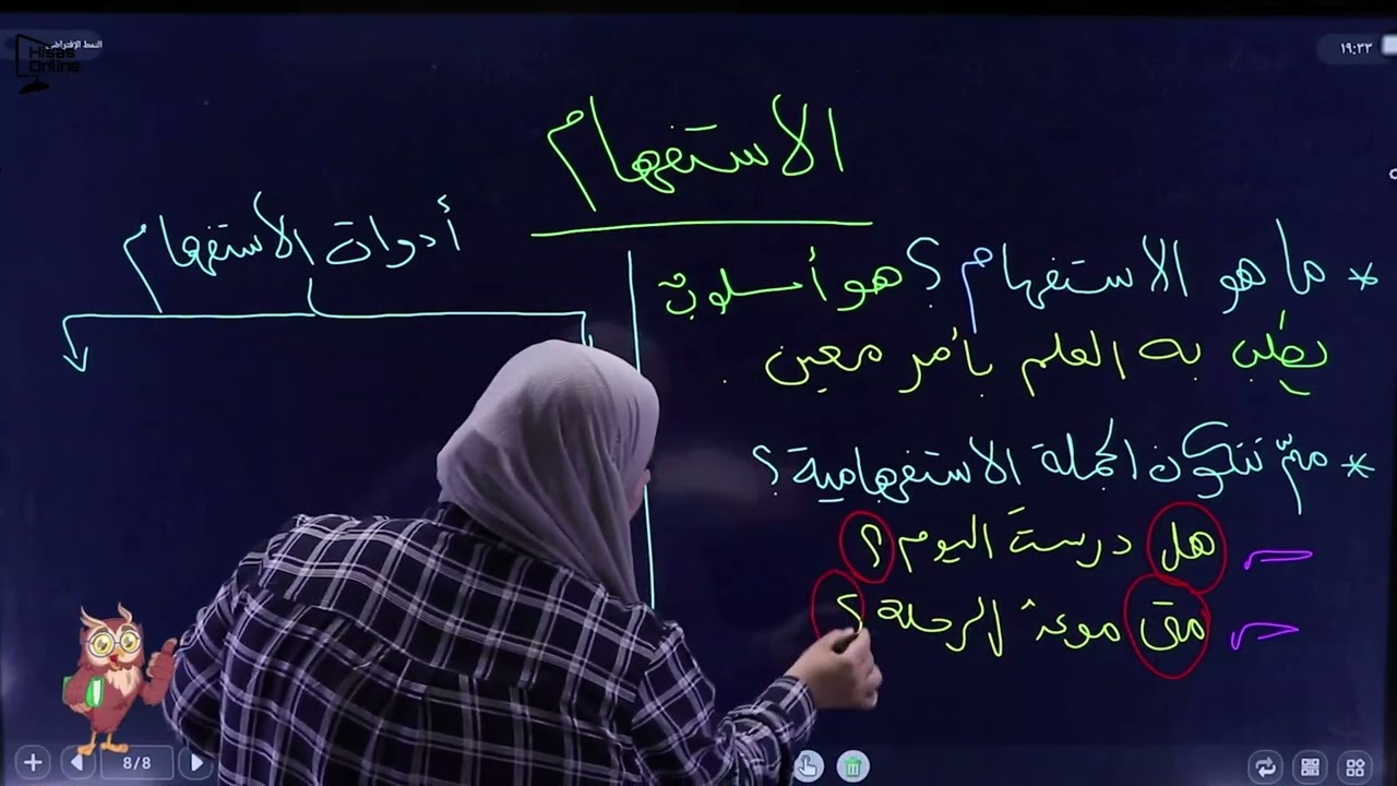 شرح أسماء الاستفهام (الصف التاسع) المعلمة زين عبد الرزاق