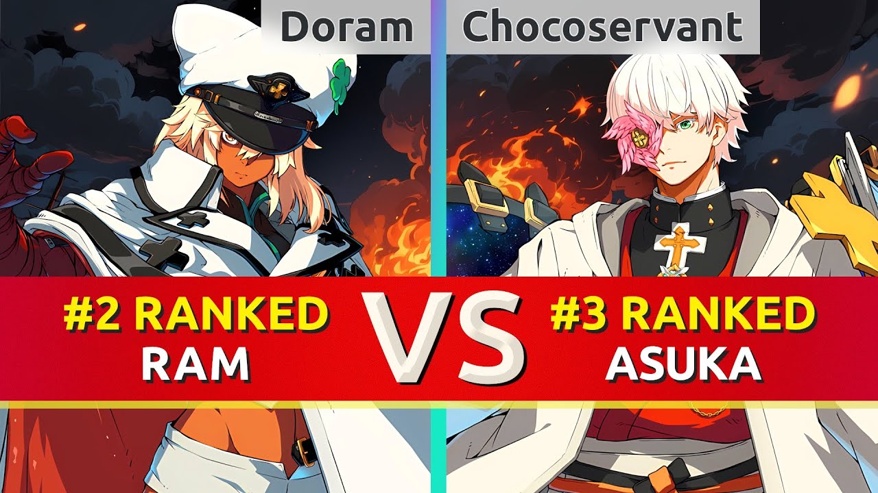GGST ▰ Doram (#2 Ranked Ramlethal) vs Chocoservant (#3 Ranked Asuka). High Level Gameplay