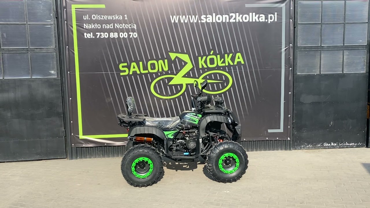 Quad 250CC Hummer 250 kolor czarno-zielony - prezentacja quada #salon2kolka