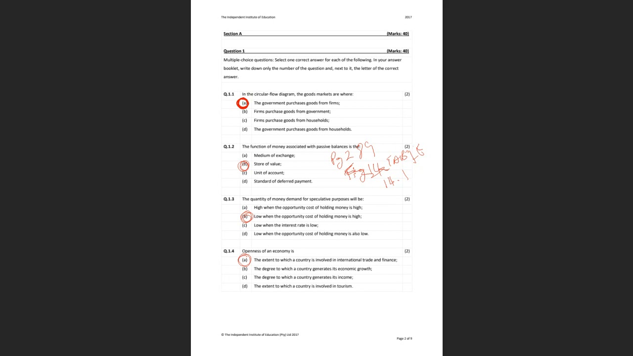 Past Paper 2017 - PMAC5112
