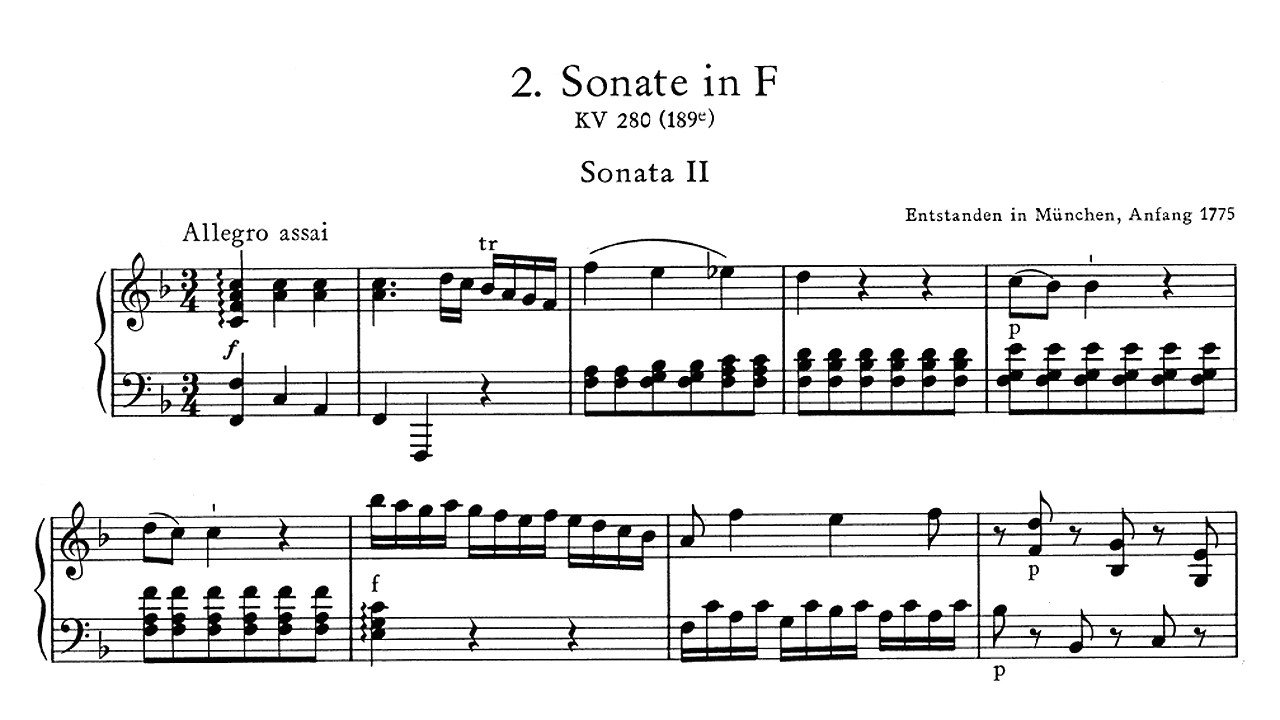 Mozart / Artur Balsam, 1960: Piano Sonata in F,  K. 280 - MHS 3056