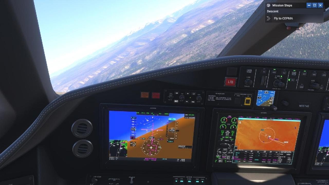 MS FS 2024. Cessna Citation Longitude Landing at a High-Altitude U.S. Airport