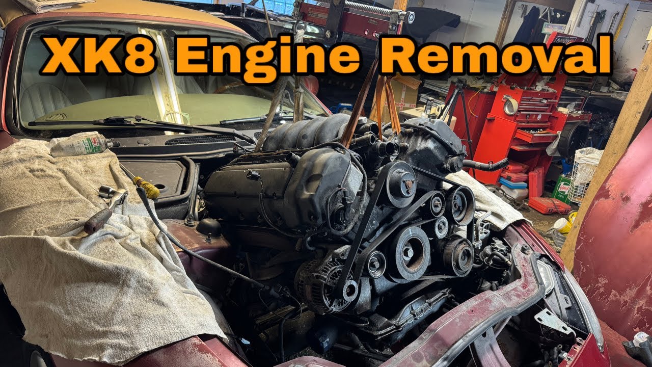Removing the Broken Jaguar V8 From This Auction 1998 Jaguar XK8
