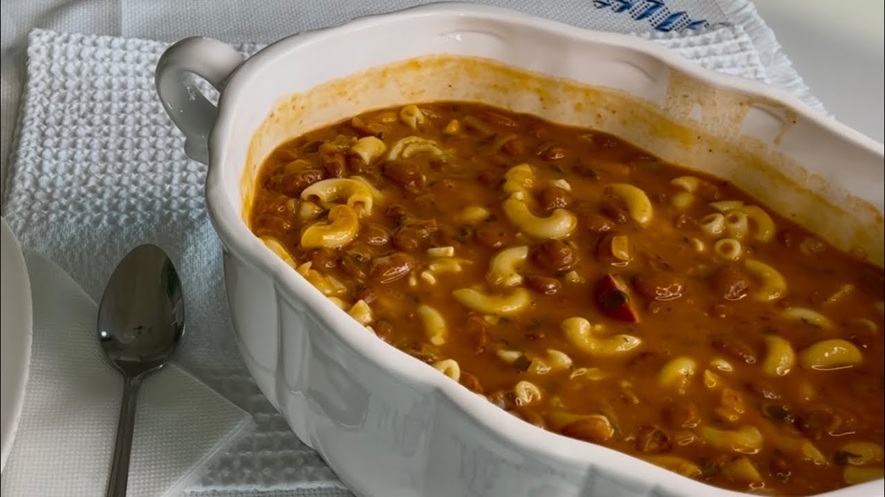 Molho de Feijão com Chouriço e Macarrão - Portuguese Recipe