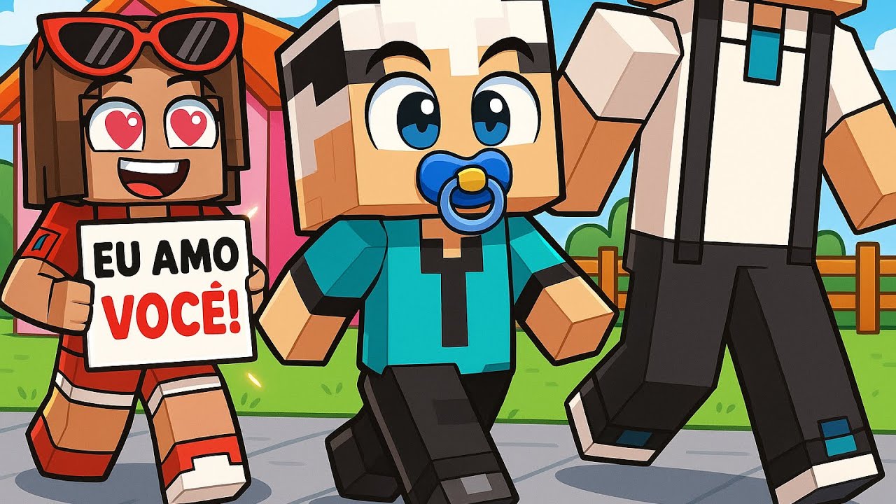 A HIST&Oacute;RIA DE AMOR DO BEB&Ecirc; GOTEN no Minecraft