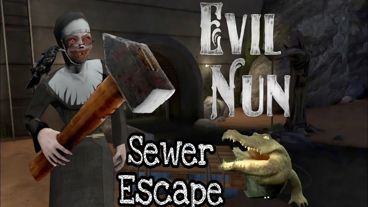 Evil Nun sewer escape full gameplay | Desi bitwa Aunty ka Crocodile🐊 leke bhag gaya😂