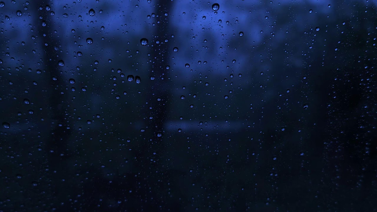 Live 24/7 - Rain Sounds & Rain On Window with for Deep Sleep 🌩️ Dark Screen Rain for Sleep, Study