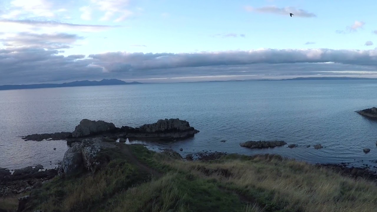 Evening drive to Dunure castle in a Triumph Spitfire