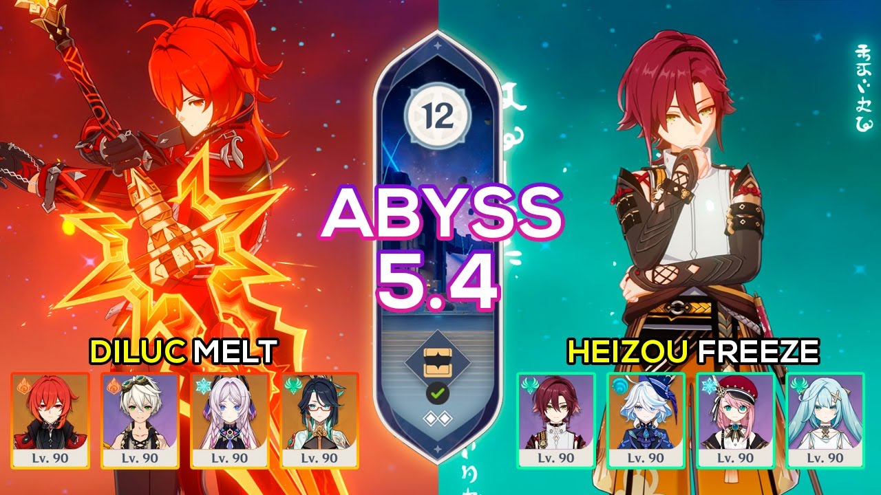 Diluc Melt & Heizou Freeze | Spiral Abyss 5.4 | Genshin Impact