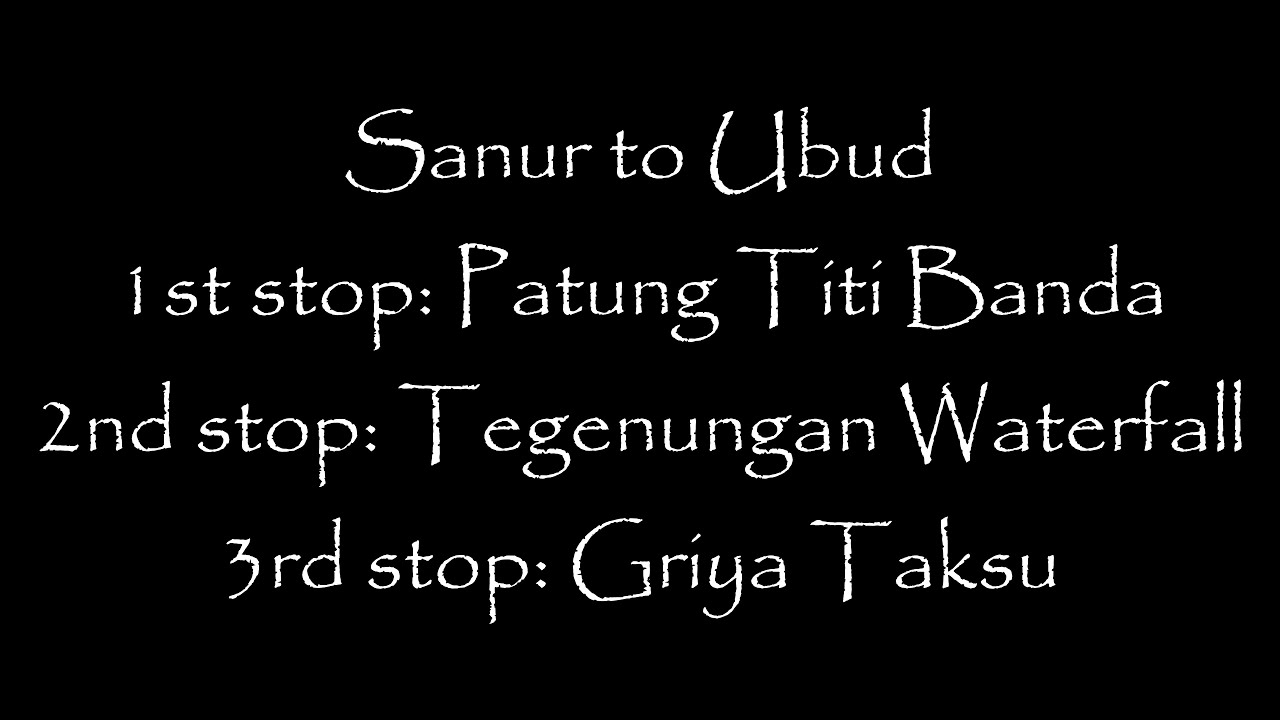 Sanur to Ubud