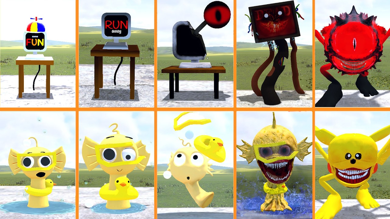 ALL SPRUNKI BEACH VS MR COMPUTER CURSED FORMS – SIZE COMPARISON & WHO IS STRONGEST?