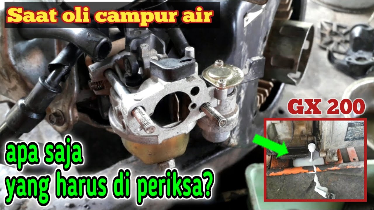 Mesin sedot air GX 200 oli campur air #KakexChannel