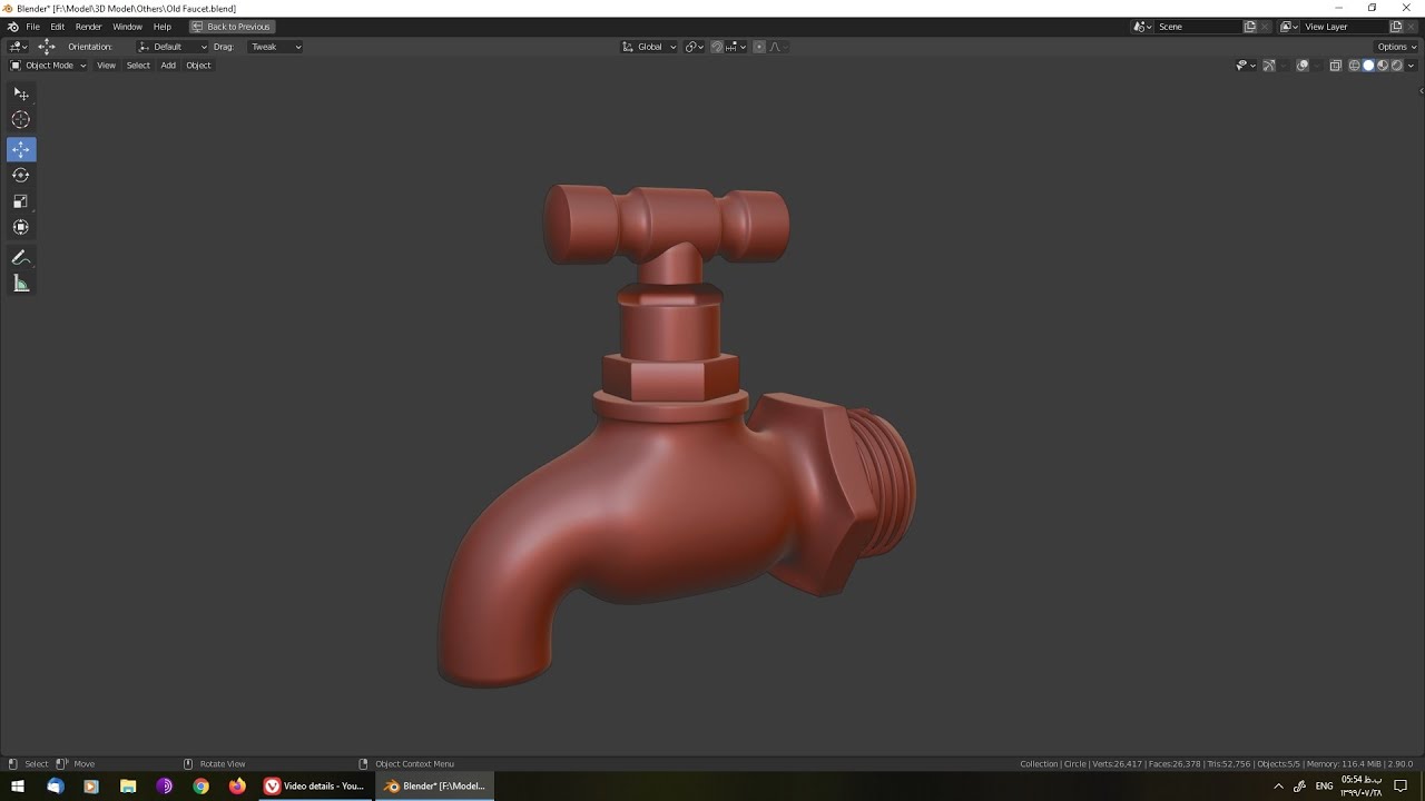 Modeling a Faucet in blender in 10 minutes