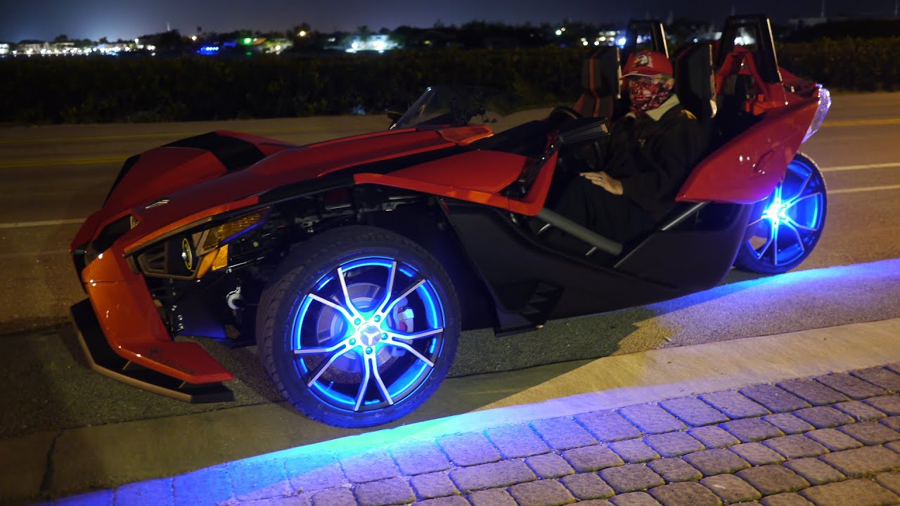 Polaris Slingshot Wheel Lights - 5 Minute Installation of GloRyder Wheel Lights