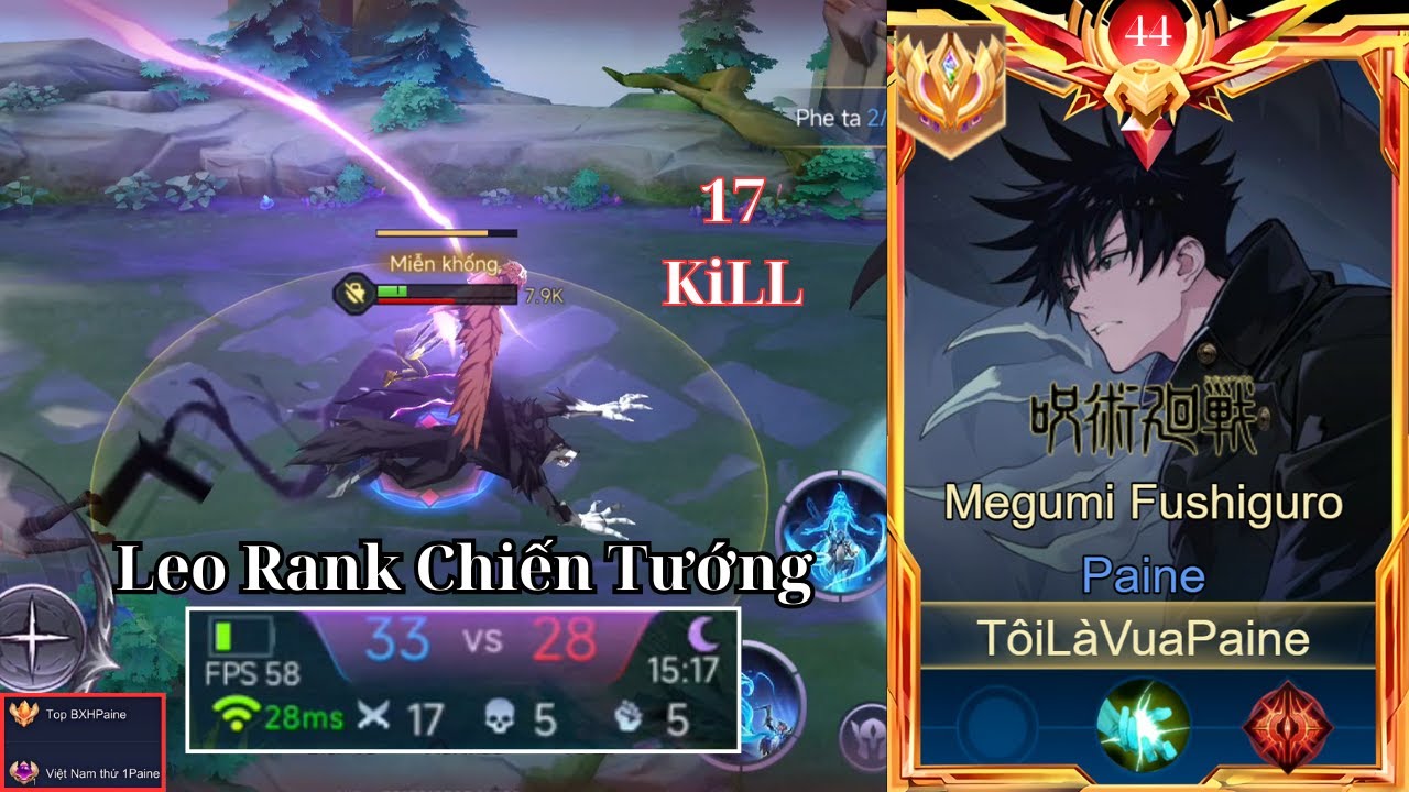 Top Paine Comeback - Múa Paine Hủy Diệt 17 KiLL Gánh Team Leo Rank Chiến Tướng