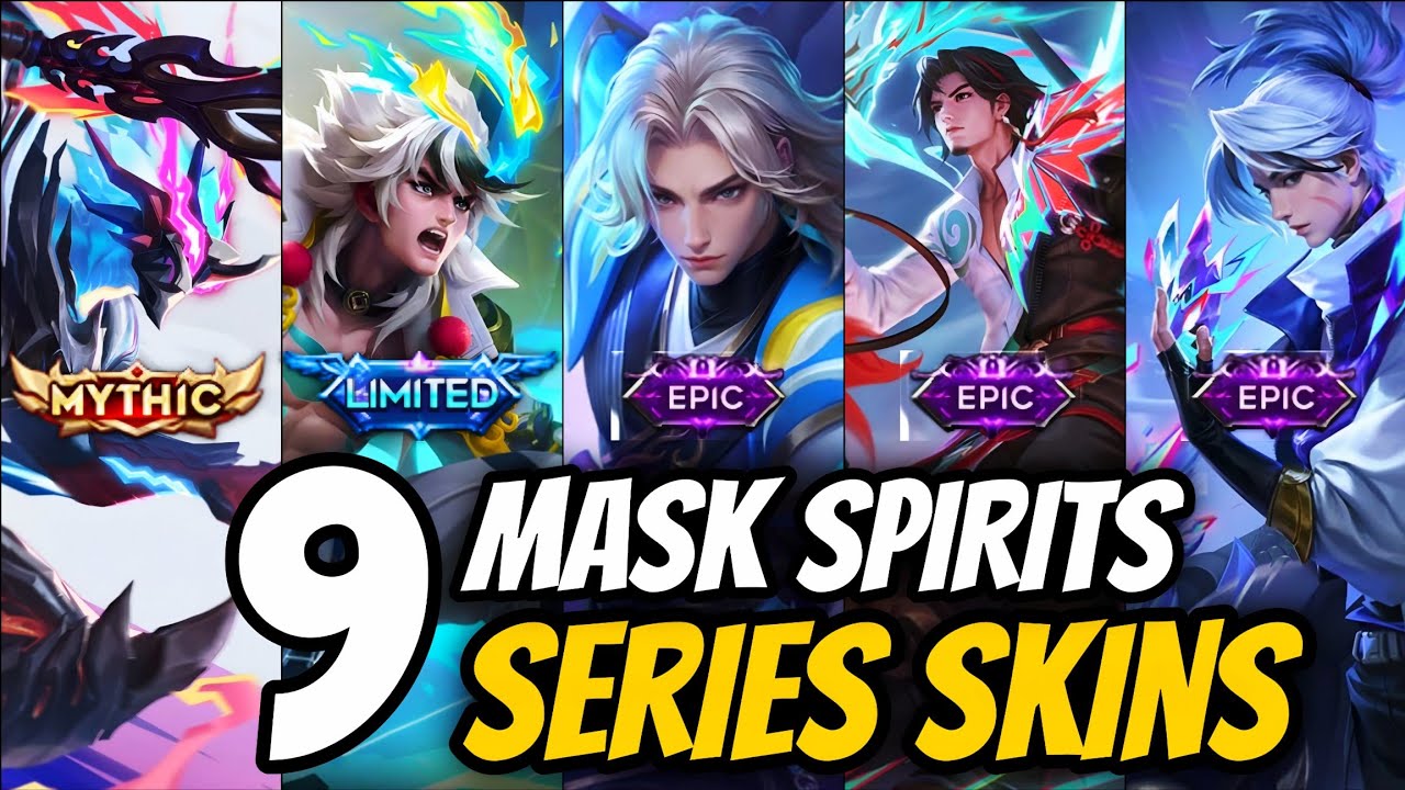 All 9 Mask Spirit Skins Available so Far | Best Skin Series!! Honor of kings