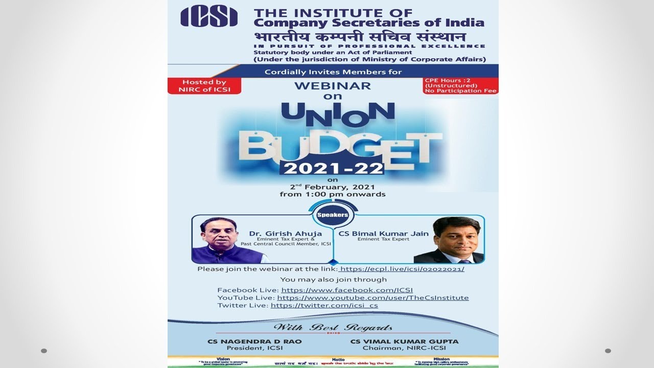 Live Webinar on 