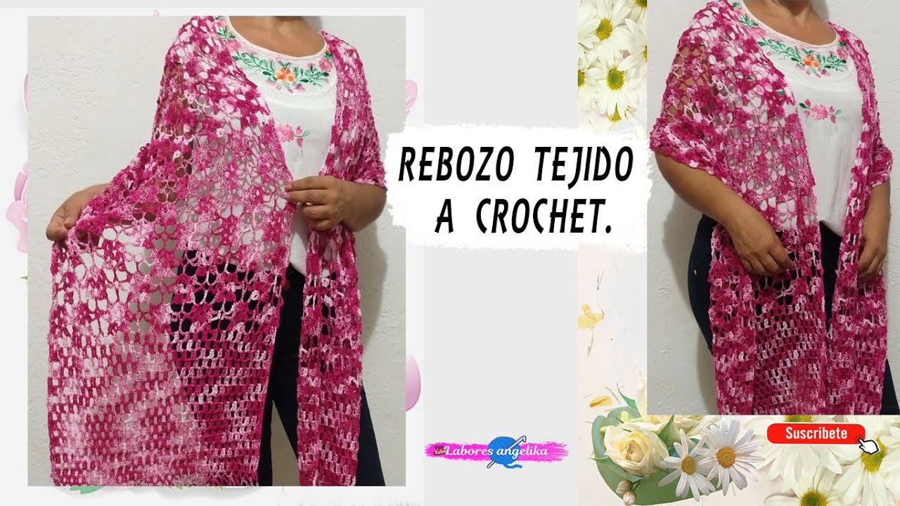 REBOZO TEJIDO A CROCHET | Labores Ang&eacute;lika |.