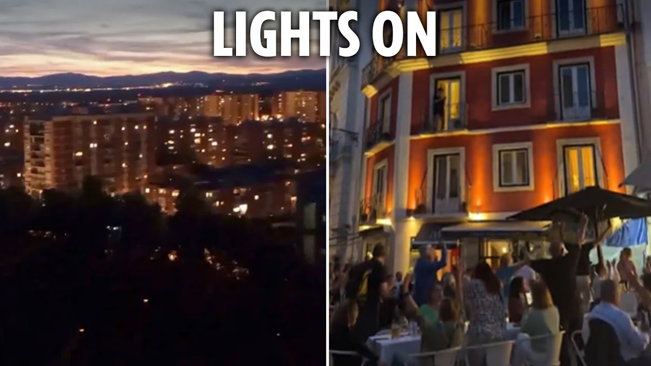 Spain and Portugal power outage &ndash; Cheering in streets as electricity FINALLY returns