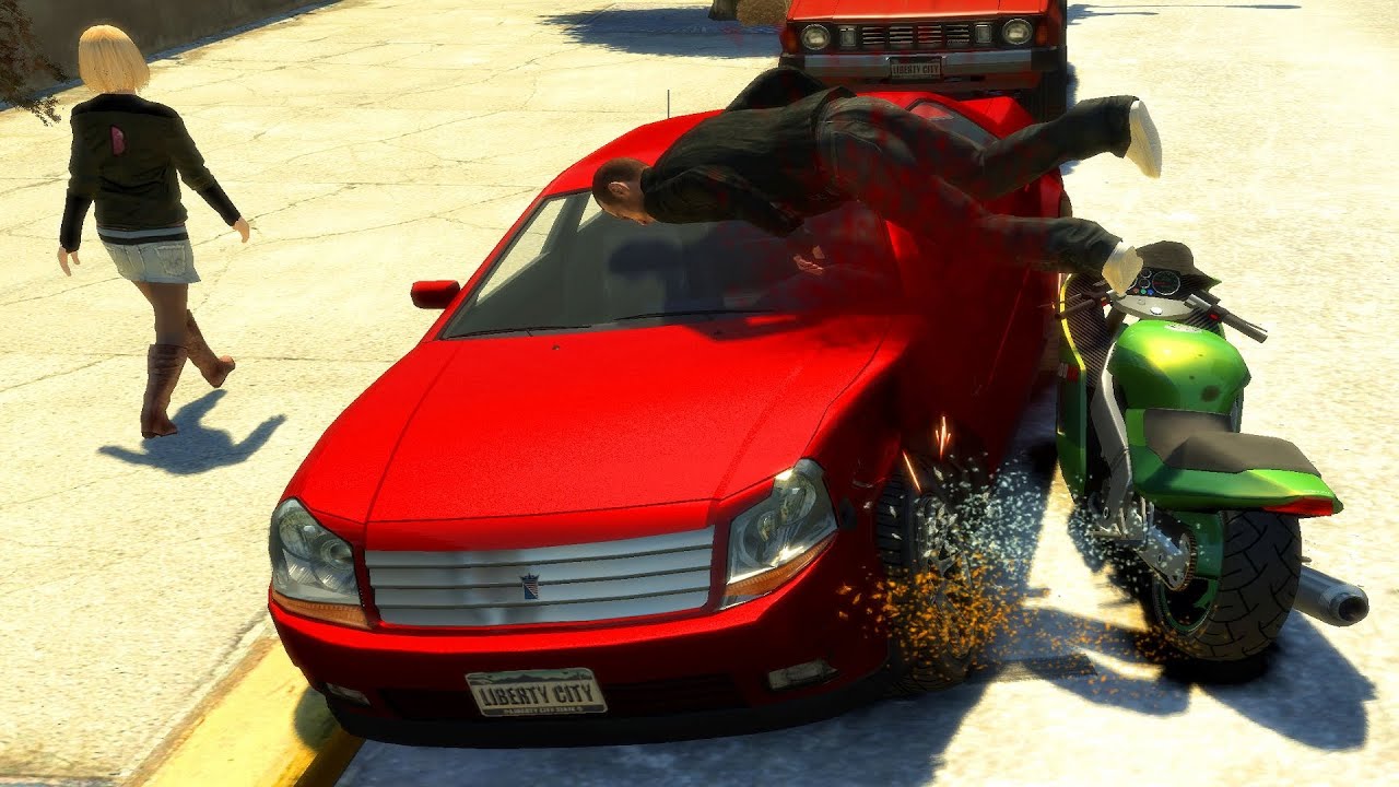 GTA 4 Motorcycle Fails/Crashes #2 (Euphoria Physics/Ragdolls)