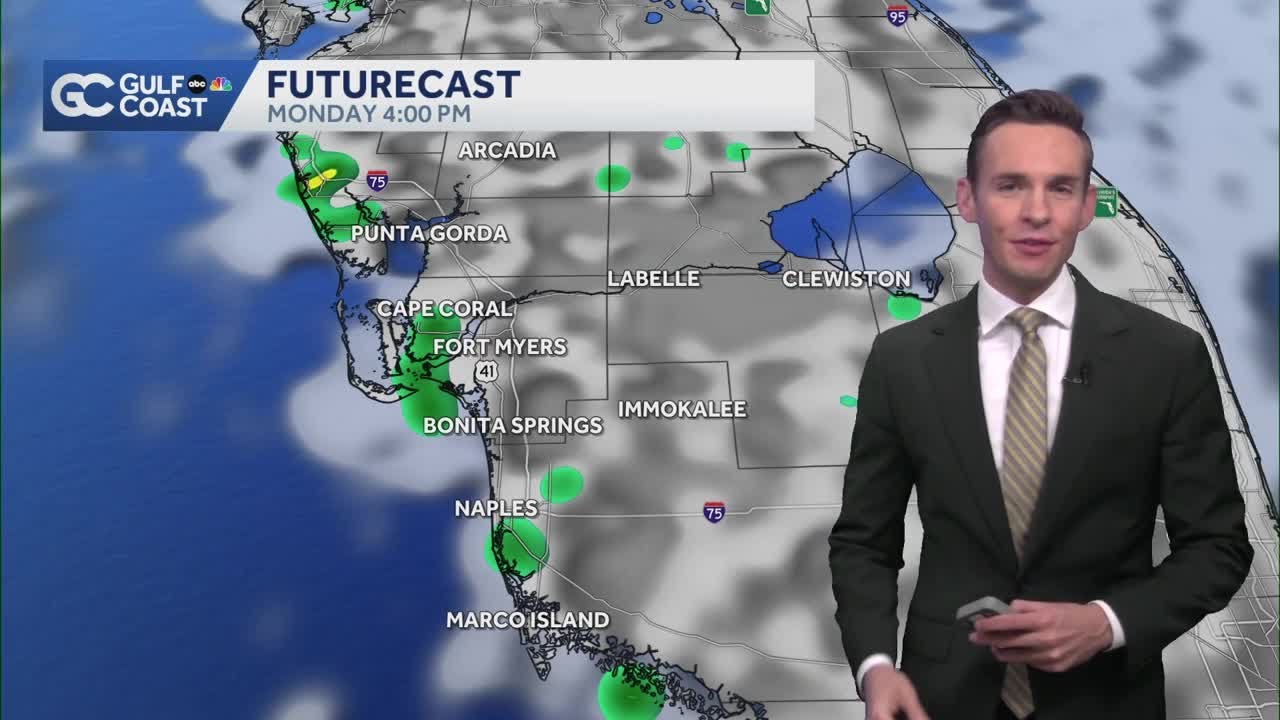 Another round of late-day showers & storms Monday