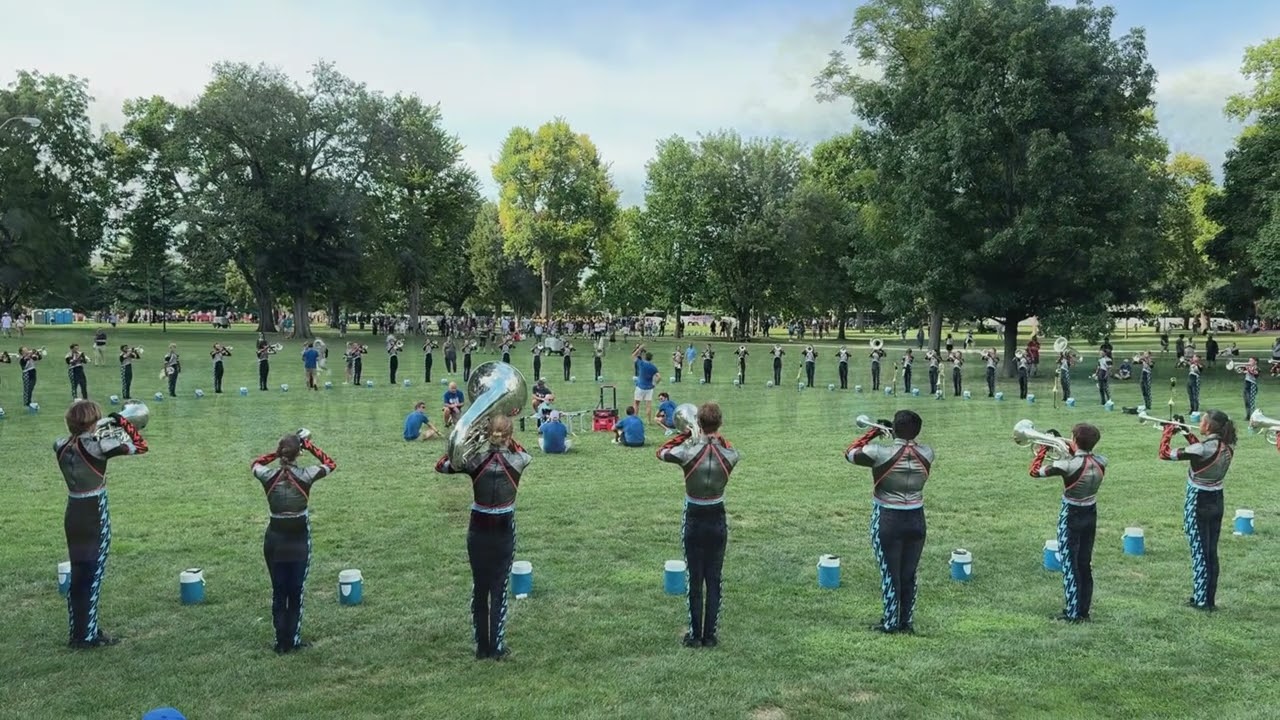 Spirit of Atlanta DCI 2025 Prelims Lot Warmups Tuning Sequence Center Circle Mic