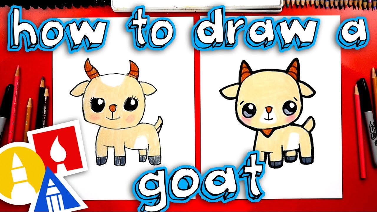 How To Draw A Cute Cartoon Goat