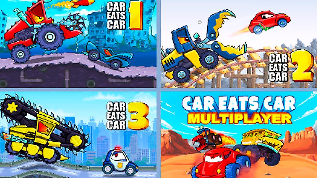 Злые Хищные Машины 3 на ПК! Сравниваем компьютерную версию игры Car Eats Car 3 с оригинальной