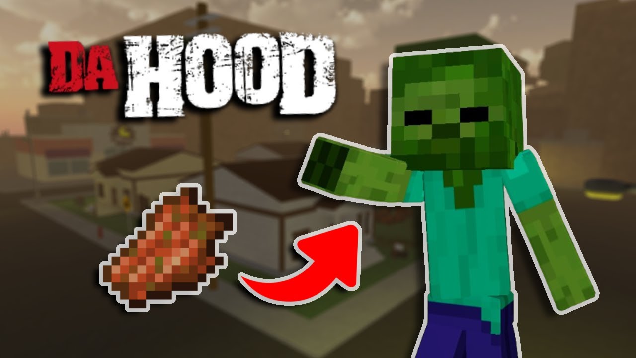 ТРОЛЛИНГ в роли ЗОМБИ ИЗ МАЙНКРАФТА В ROBLOX DA HOOD