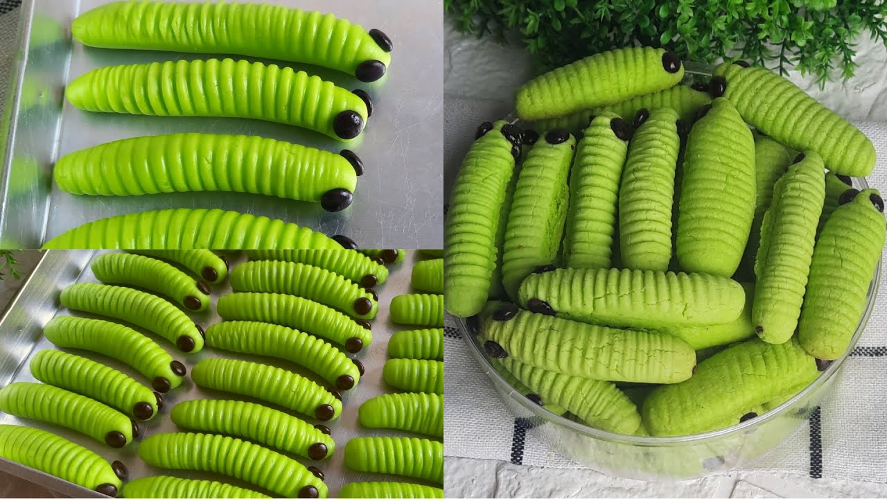 KUE ULAT CUMA 3 BAHAN PAKAI OVEN TANGKRING 1/2 KG TEPUNG JADI 5 TOPLES