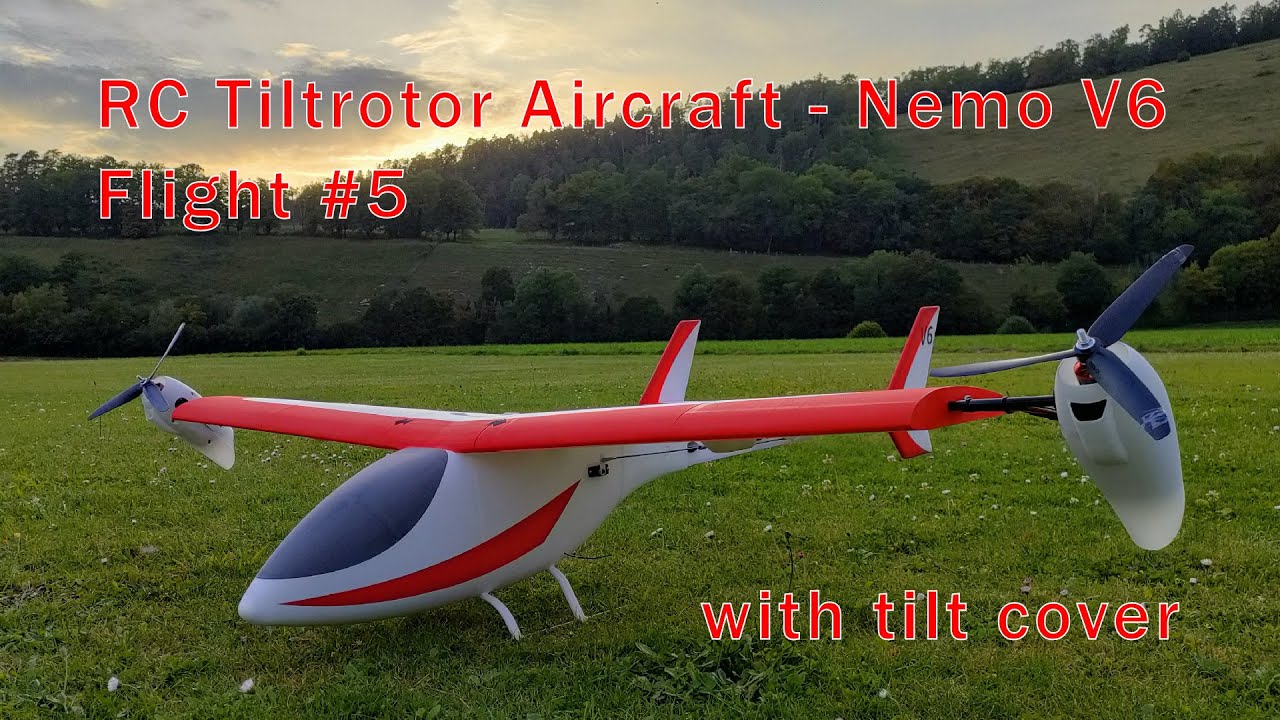 Tiltrotor RC Aircraft Nemo V6 - Flight of August 13, 2023