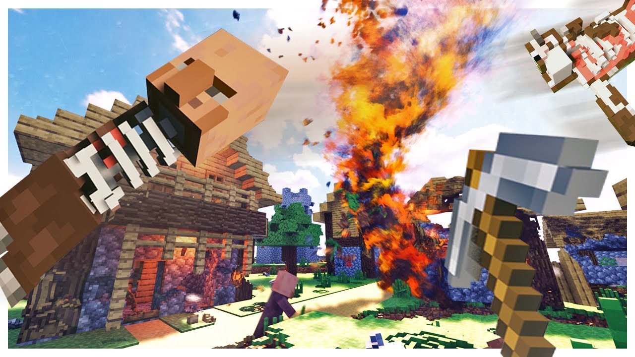 A Fire Tornado Invades Minecraft - Teardown Gameplay & Mods