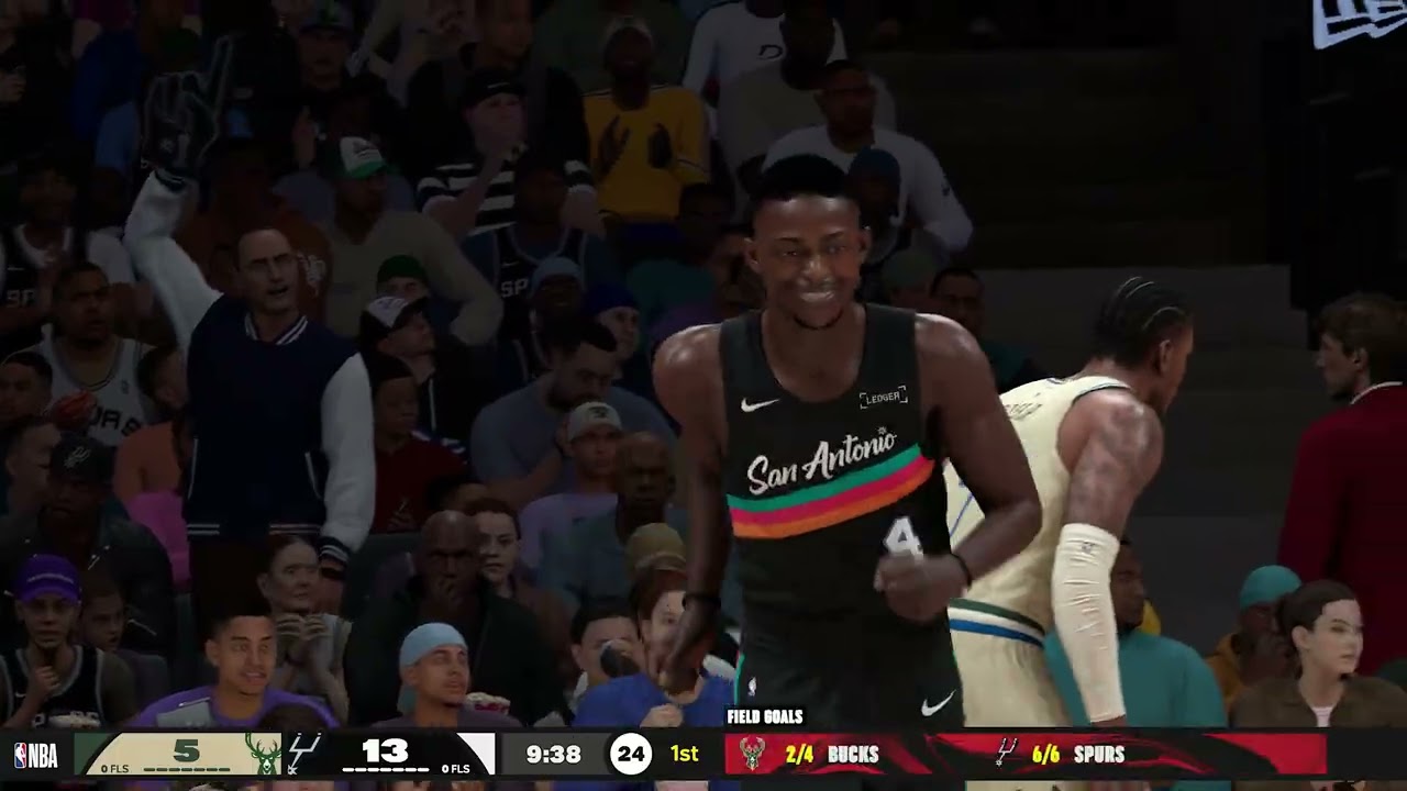 NBA 2K26 (Next Gen) - (New City Edition Uniforms) Milwaukee Bucks vs San Antonio Spurs
