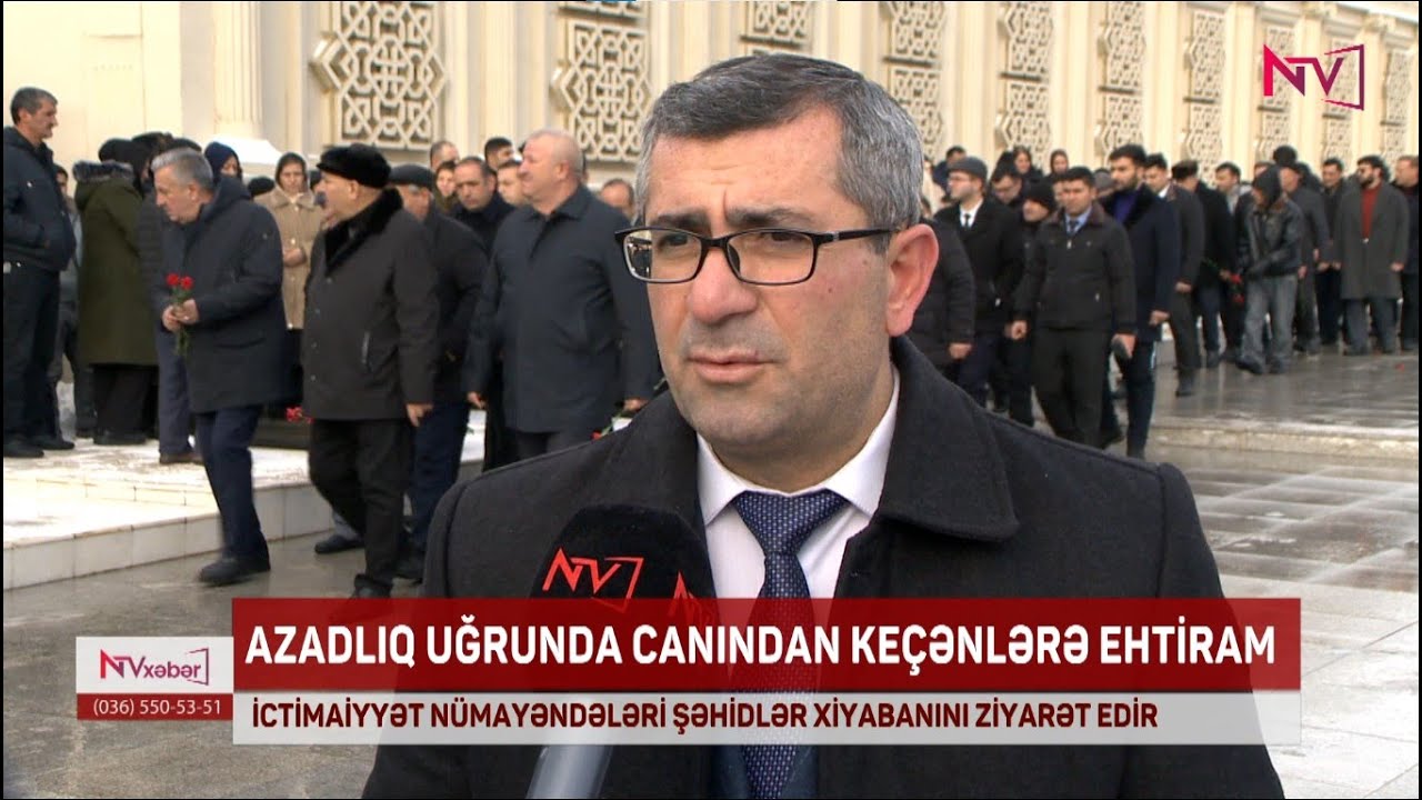 NAXÇIVANDA İCTİMAİYYƏT NÜMAYƏNDƏLƏRİ ŞƏHİDLƏR XİYABANINI ZİYARƏT EDİB