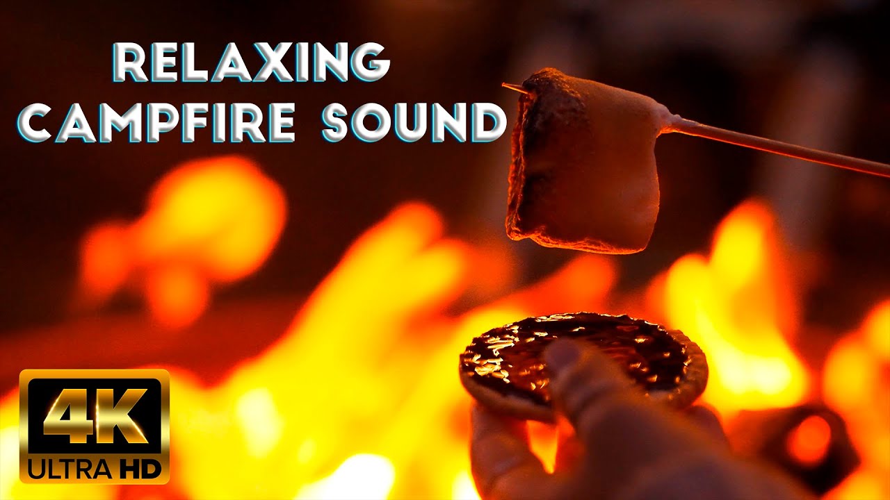 3 HOURS of relaxing campfire sound (NO MUSIC)