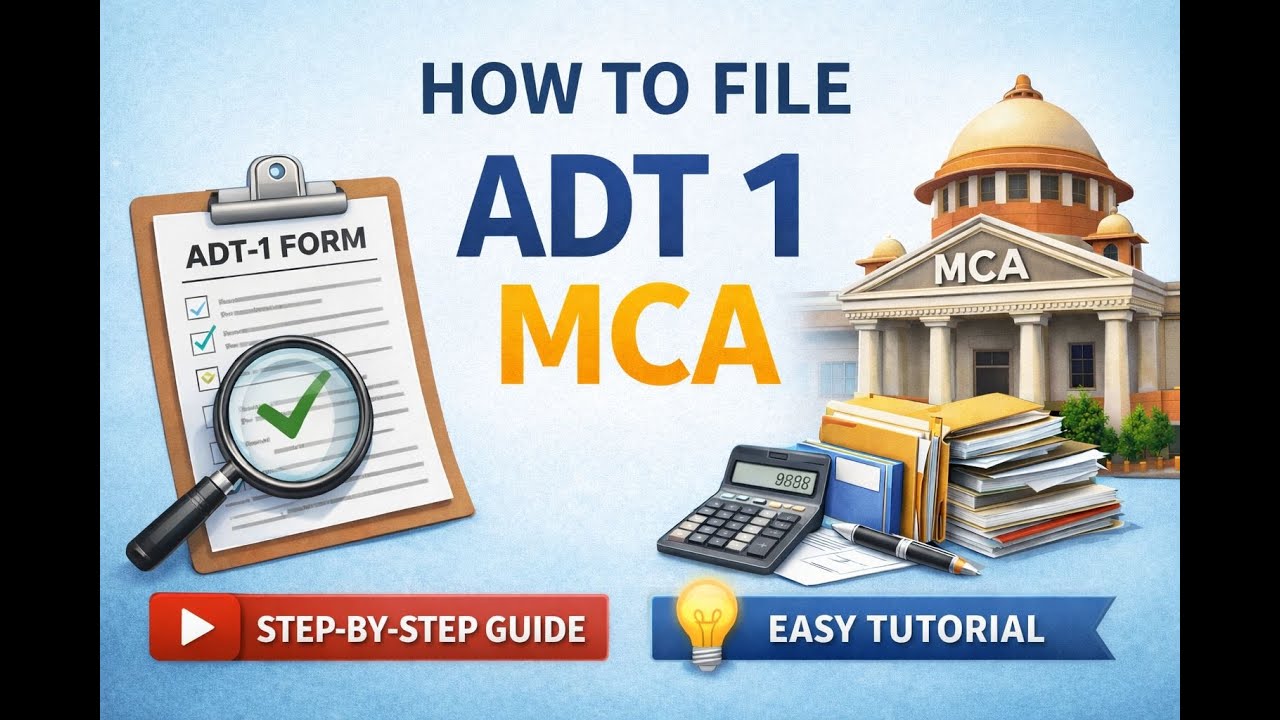 How to file ADT 1 in MCA #accountingtips #compliance #mca #filing #auditor #appointment