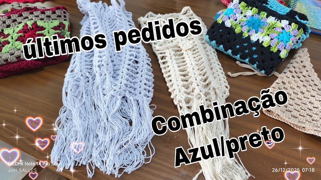Combinação azul e preto. 🩵🖤Últimos pedidos do ano 💥💥💥