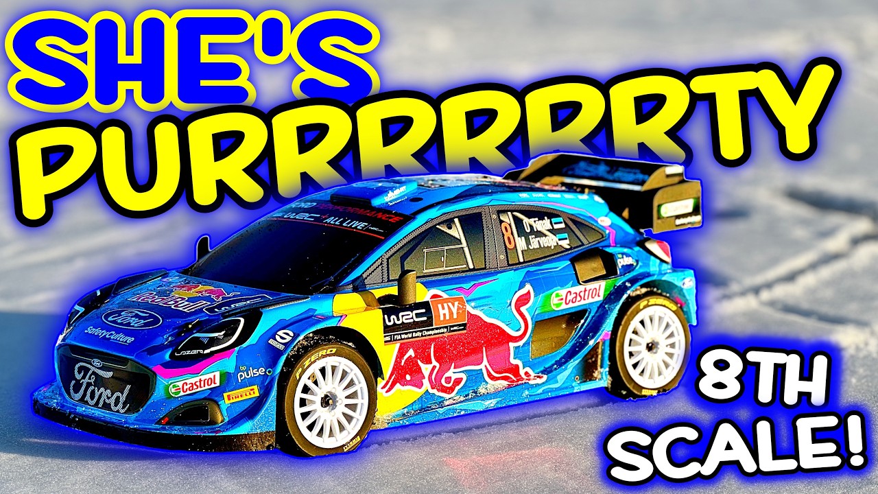 CEN RACING M-Sport 8th Scale Ford Puma Rally Car Goes Ice Drifting